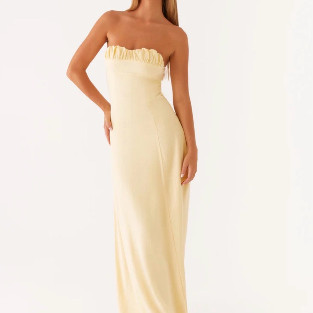 Pepermayo Tayla Linen Maxi Dress - Yellow US4 NWT C27-061